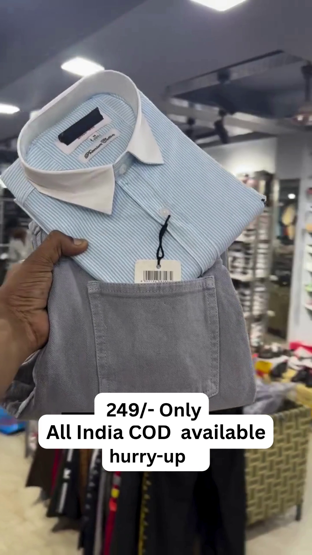 ✨ Premium Contrast Collar Striped Shirt – Elegant & Classy Collection ✨ - Image 7