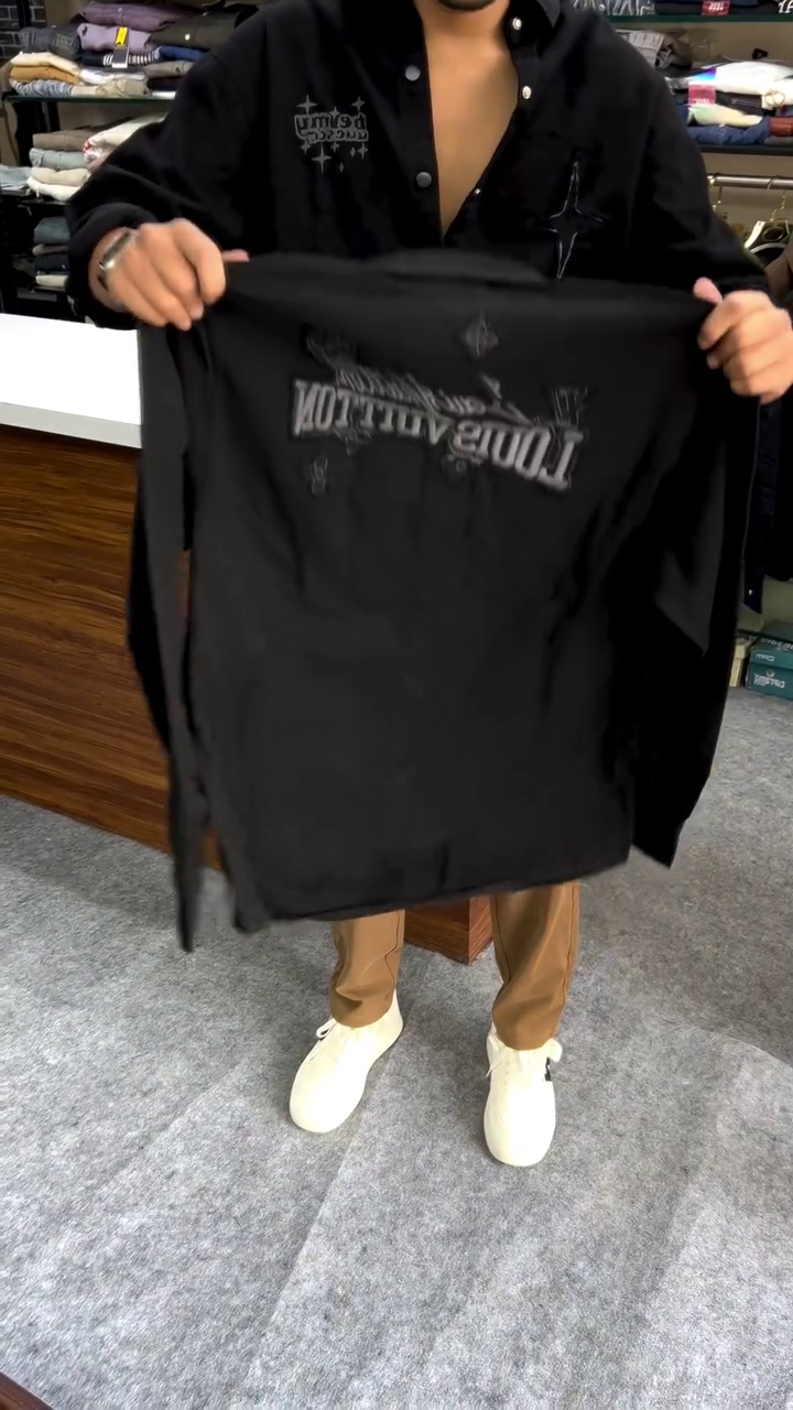 💎 Premium Embroidered Denim Shirt – Vintage Street Style Edition 💎 - Image 5