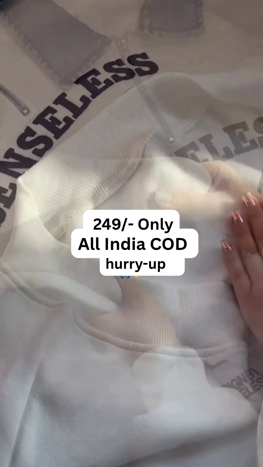 🧥 "SenseLess Denim Collar Sweatshirt" – Trendy Winter Premium Wear 😍 - Image 7