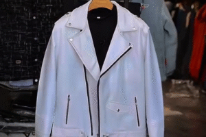 Urban Edge White Biker Jacket – Premium Street Style Essential 🤍🖤