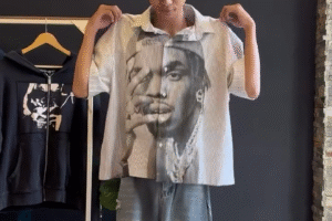 🖤 Monochrome Icon Graphic Shirt – Streetwear Essential 🖤