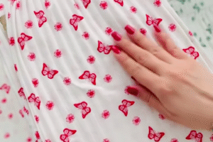 Soft & Sweet Comfort – White Pajamas with Red Butterfly Print