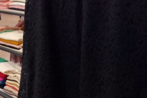 Elegant & Timeless – Black Lace A-Line Midi Skirt