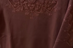 Statement Comfort – Brick Red Embellished Sweatshirt by Global Republic