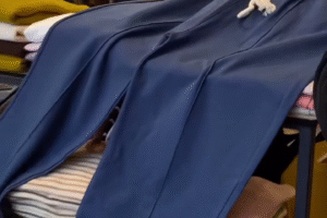 Effortless Comfort & Style – Blue Wide-Leg Leisure Trousers