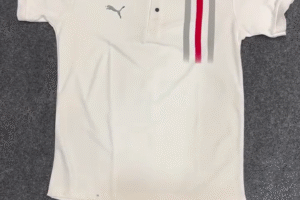 Sharp, Sleek, and Timeless: Men’s Slim-Fit Polo with Striped Detail 🔴⚪