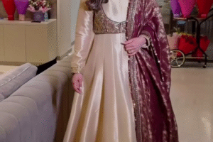 🌸 The Gulnaaz Anarkali Suit Set – Regal Elegance with Timeless Grace 🌸