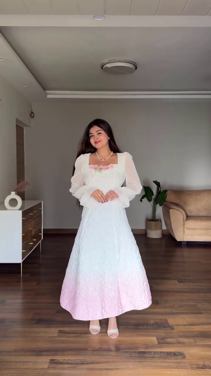 🌸 Pink Floral Print Tie-Strap Bustier Tiered Maxi Dress – Feminine, Flowy & Effortlessly Chic 💕 - Image 2