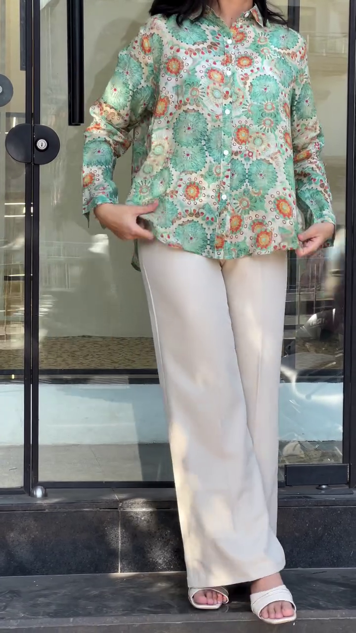 ✨ Effortless Everyday Style: Women’s Striped Casual Shirt with Trousers ✨ - Image 2