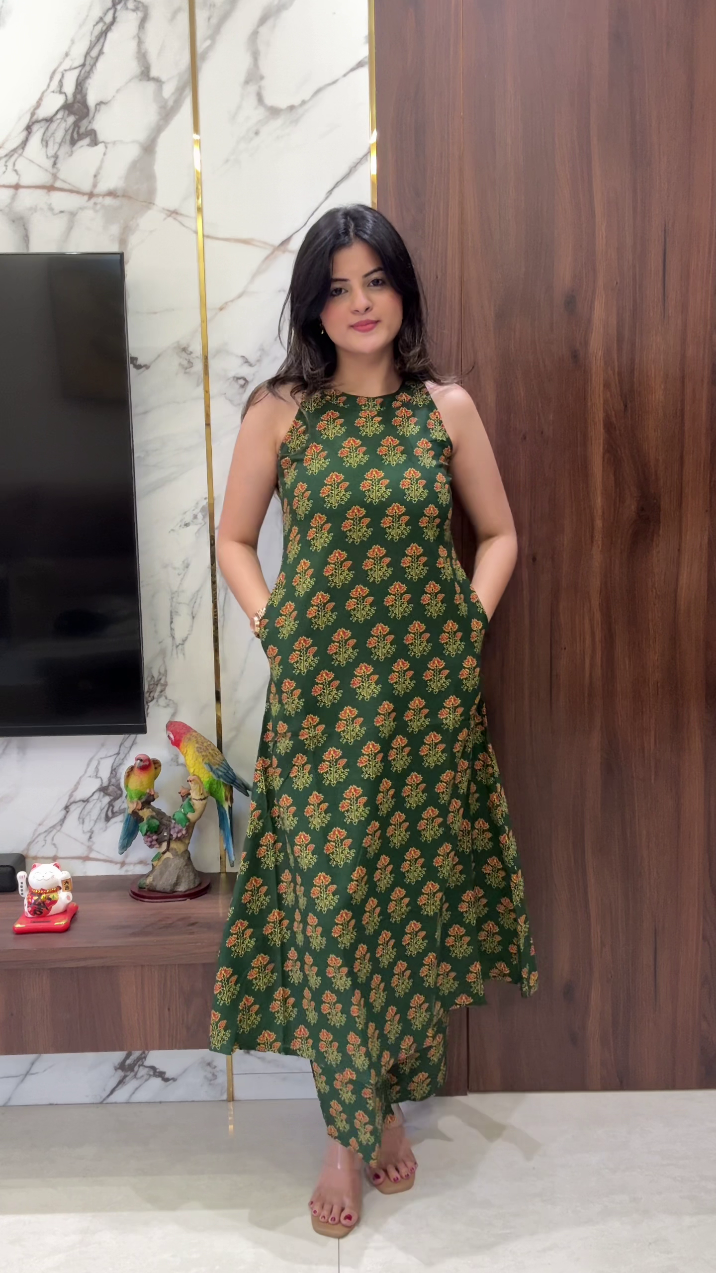 🌸 Elegant Ethnic Charm: Printed Kurta with Palazzos for Effortless Style 🌸 - Image 2