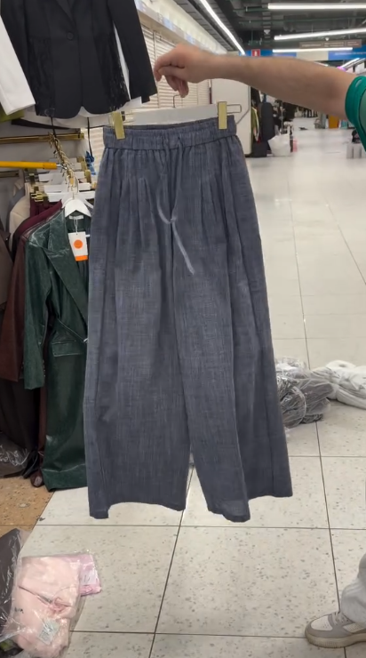 🩶 Grey Linen-Style Vest and Wide-Leg Culotte Trousers Set – Effortless Minimal Elegance ✨ - Image 2