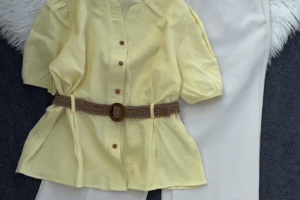 🌼 Butter Yellow Shirt with White Trousers – Effortless Co-Ord Style for a Fresh Look 🤍