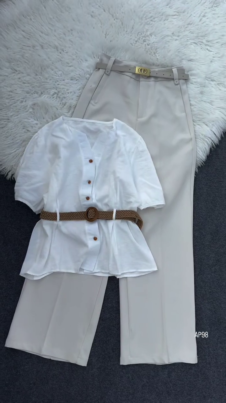 🌼 Butter Yellow Shirt with White Trousers – Effortless Co-Ord Style for a Fresh Look 🤍 - Image 2