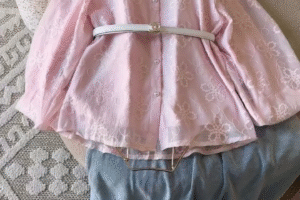 🌸 Embroidered Button-Down Shirt with Skirt – Feminine Elegance Meets Casual Charm ✨