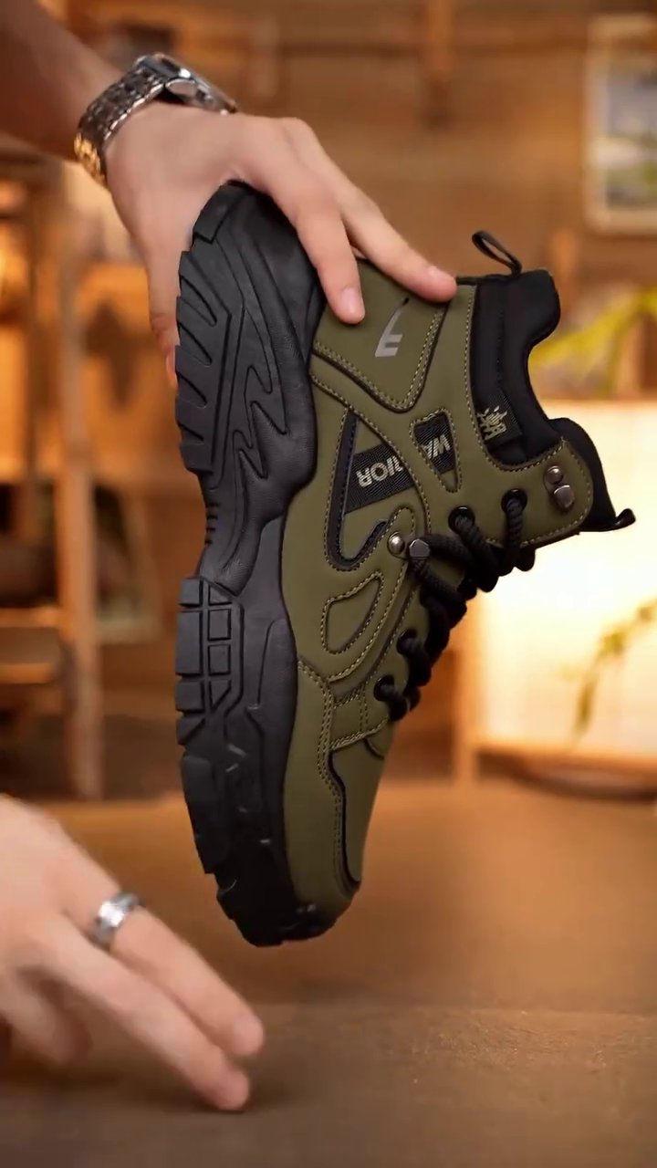 Urban Adventure Style: Yellow Warrior High-Top Lace-Up Boots - Image 4