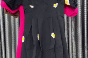 Playful Charm in Bloom: A Vibrant Statement Dress
