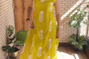 Sunlit Grace: Vibrant Ethnic Elegance in Yellow