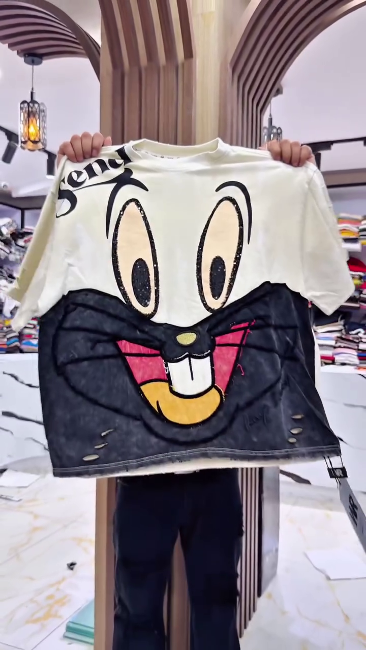 Pop Culture Vibes: Bold Cartoon Tee with Street Style Edge - Image 2