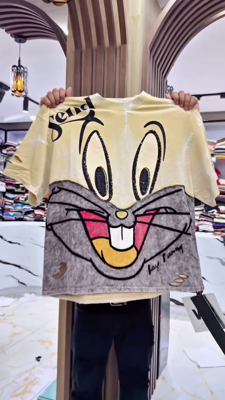 Pop Culture Vibes: Bold Cartoon Tee with Street Style Edge - Image 9