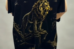 Power Statement: Bold Lion Graphic Tee with Luxe Appeal