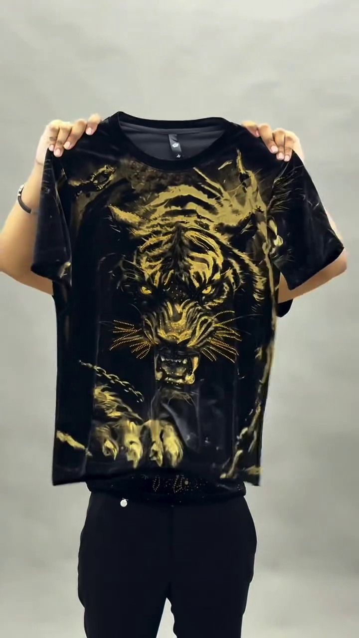 Power Statement: Bold Lion Graphic Tee with Luxe Appeal - Image 8