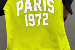 Sporty Street Vibe: Bold Neon Tee with Athletic Edge
