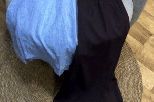 Soft Sophistication: Modern Office Wear in Serene Blue & Black
