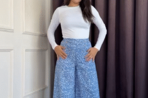 Fresh & Feminine: Breezy Floral Palazzo with Minimal Chic Top