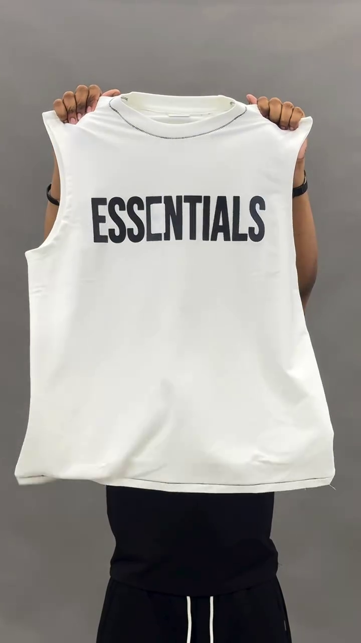 ⚪ ESSENTIALS Sleeveless Tee – Minimal Style, Maximum Impact - Image 2