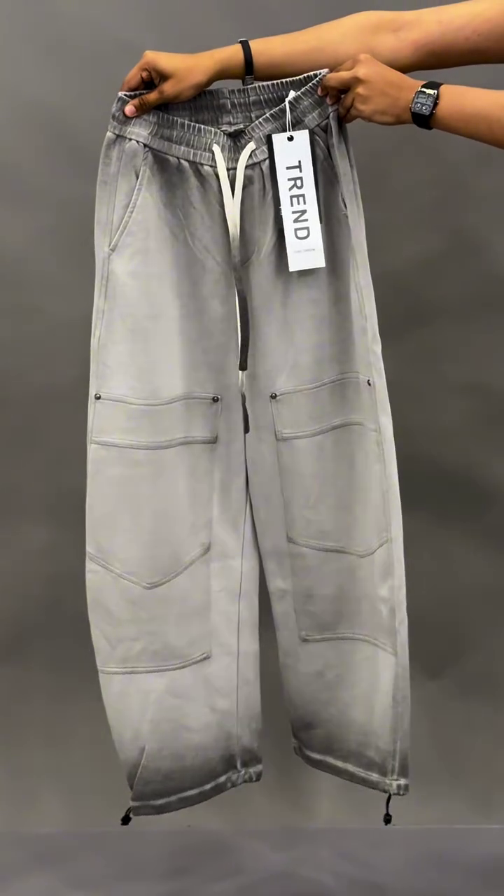⚙️ Grey Utility Cargo Joggers – Streetwear Meets Functionality
