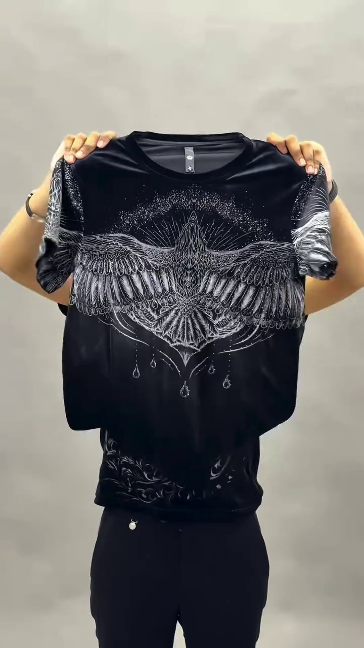 🖤 Crystal Eagle Graphic Tee – Bold Statement Streetwear - Image 2
